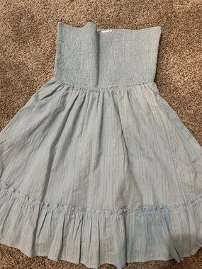 Baby Blue Strapless Dress